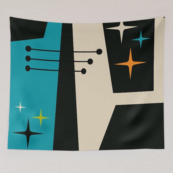 Item preview, mid century modern retro pattern designed and sold by pauloneill-art.