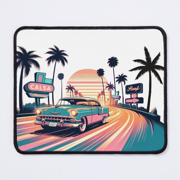 Item preview, Good Vibes & Classic Rides Retro Vintage 1950's Shirt, Retro Sunset Road, Vintage Retro Shirt, Vintage car lover designed and sold by LoliDesignShop.
