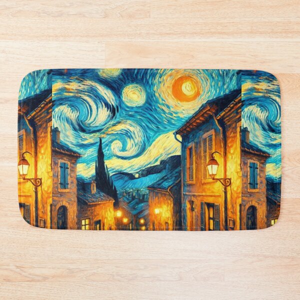 Item preview, Van Gogh Inspired Starry Streetlight Sunset designed and sold by Taans-Creation.