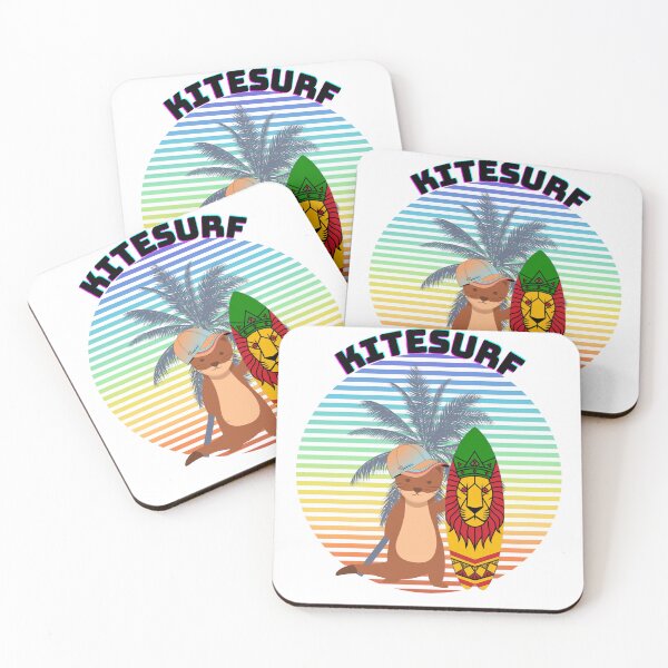 Item preview, Cute Huron on the beach with cap and surfboard designed and sold by StyleFused.