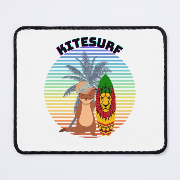 Item preview, Cute Huron on the beach with cap and surfboard designed and sold by StyleFused.
