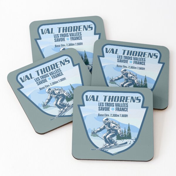 Item preview, Val Thorens Les Trois Vallees Skiing France Sticker T-Shirt 01 designed and sold by OuterShellUK.