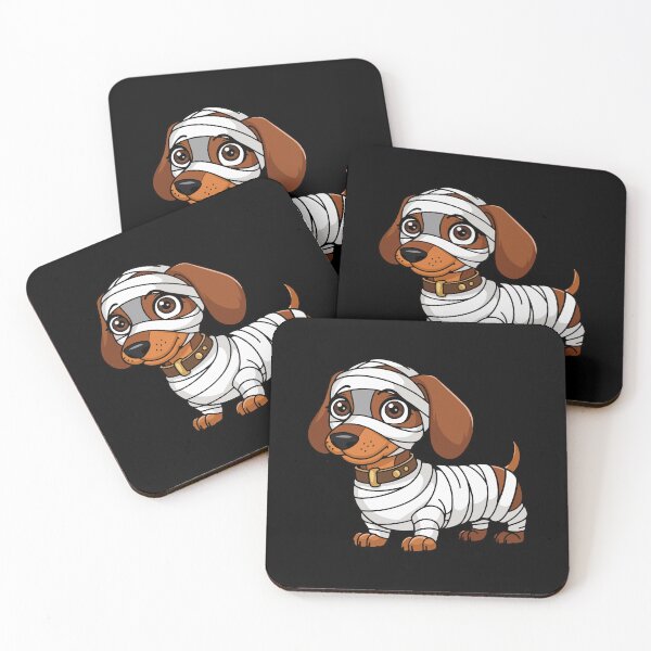 Item preview, dachshund mummy halloween designed and sold by khallidaart.