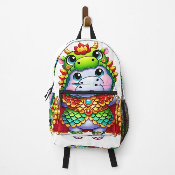 Item preview, Adorable Hippo Dressed as a Colorful Dragon designed and sold by Chokhdi289shop.