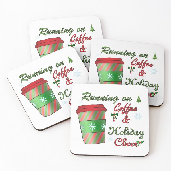 Item preview, Running On Coffee and Holiday Cheer designed and sold by m2inspiration.