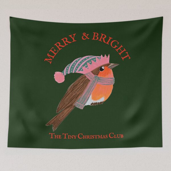 Item preview, Festive Robin in Christmas Hat - The Tiny Christmas Club - Jemma jamie skidmore designed and sold by Jemma Jamie Skidmore.