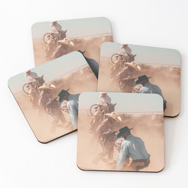 Item preview, Western Cowboys roping cattle in dust designed and sold by BerryvineImage.