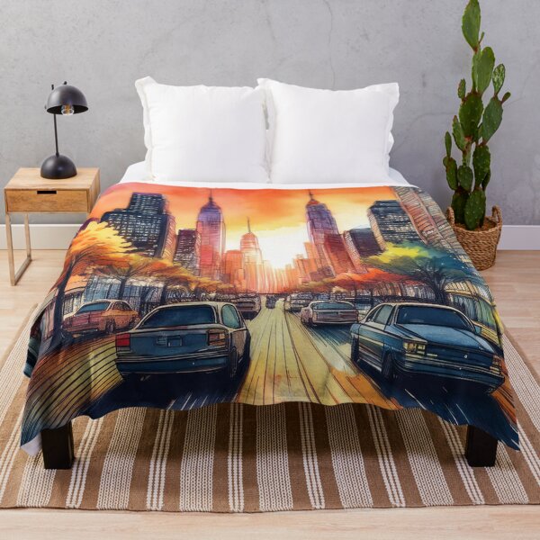 Item preview, City Sunset Skyscrapers designed and sold by RaiyaTees.