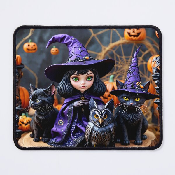 Item preview, Cute Witch in Halloween Night designed and sold by Pim-Crystal.