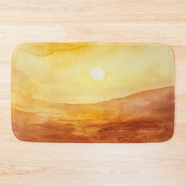Item preview, Glowing Sunrise Watercolor – Desert Landscape Art designed and sold by solynneart.
