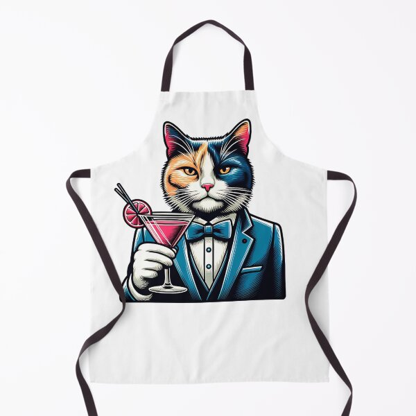 Item preview, Bartender Cat - funny cat design designed and sold by ReneMM.