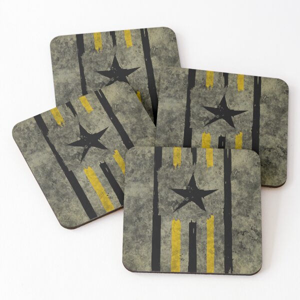 Item preview, Black and yellow stripes with star over stains enviroment designed and sold by AlbertoRuiZ.