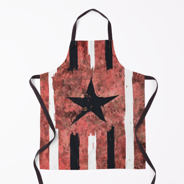 Item preview, Black and white stripes with star over redish stains enviroment designed and sold by AlbertoRuiZ.