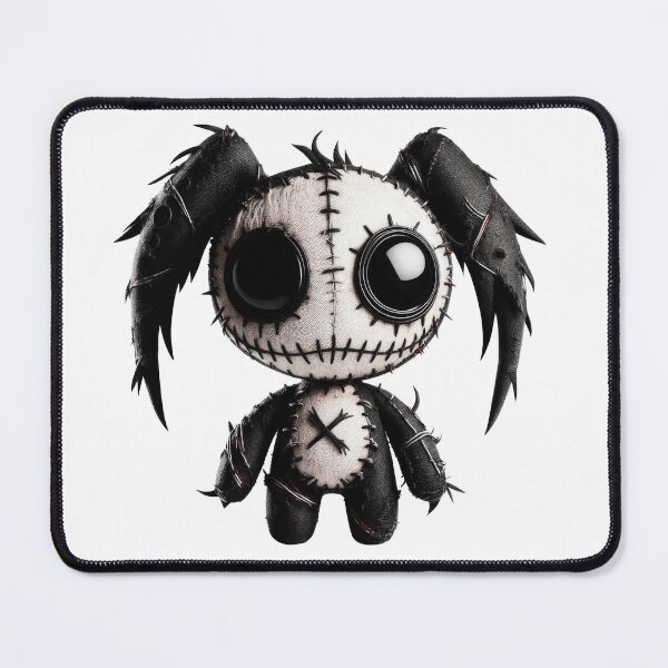 Item preview, ragdoll with large, haunting eyes, stitched-up features, and spiky hair. designed and sold by ployaung.