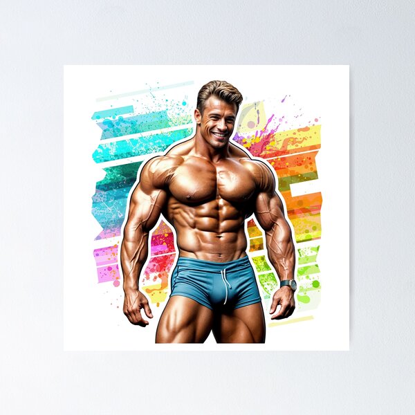 Item preview, New Series: Bodybuilder Sticker #62 designed and sold by ForeverPrintsOK.