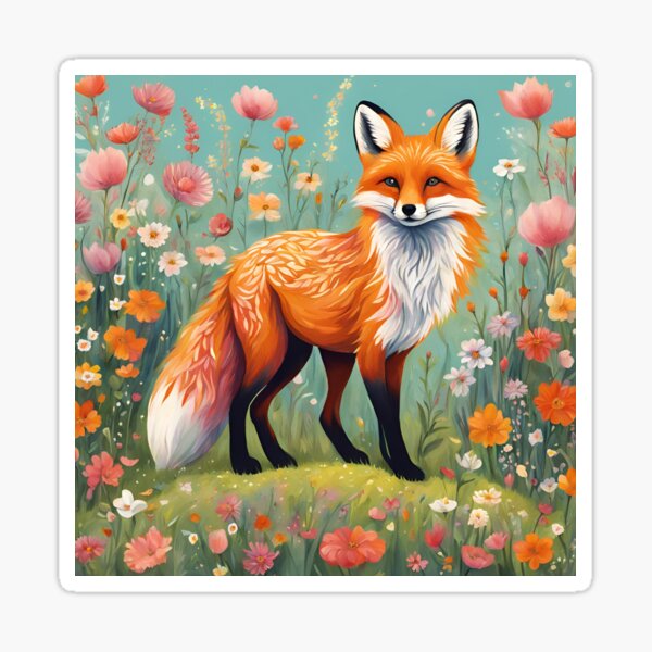 Item preview, Fox in the Flower Field designed and sold by Namegoli.