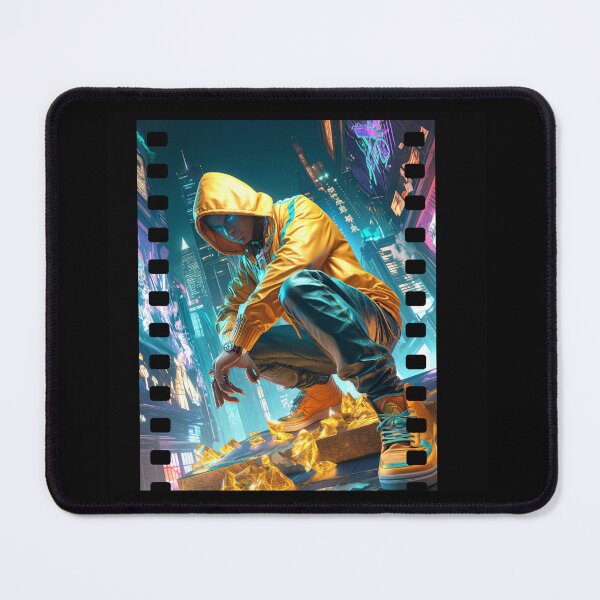 Item preview, Futuristic Rapper in Urban Jungle – Bold Street Art Design designed and sold by Hungry-Murphy.