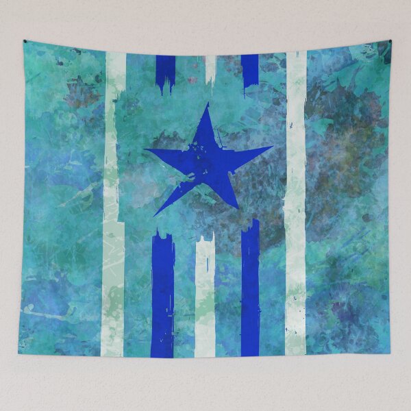 Item preview, Blue and white stripes with blue star designed and sold by AlbertoRuiZ.