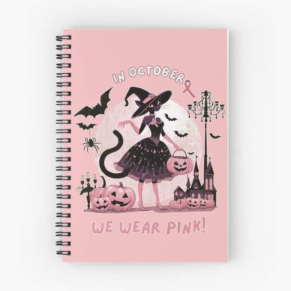 Item preview, Black Cat and in october we wear, Breast Cancer Awareness Month, cat ,pink, autumn is coming, fall stagion and Halloween designed and sold by Collagedream.
