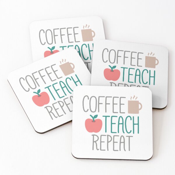 Item preview, Coffee Teach Repeat cute designed and sold by Think4Prints.