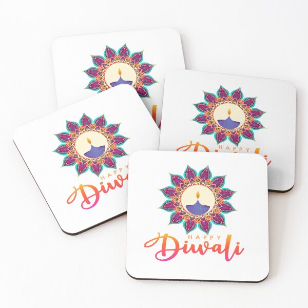 Artikelvorschau, Farbenfrohes Happy Diwali mit Diwali Diya/Lampen für den Diwali-Fest-Liebhaber entworfen und verkauft von CosmicNook1.