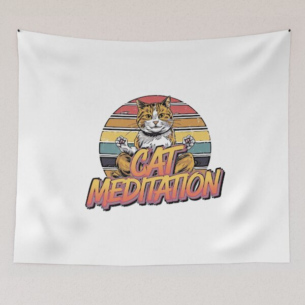 Item preview, Cat Meditation designed and sold by Gentle40Winks.