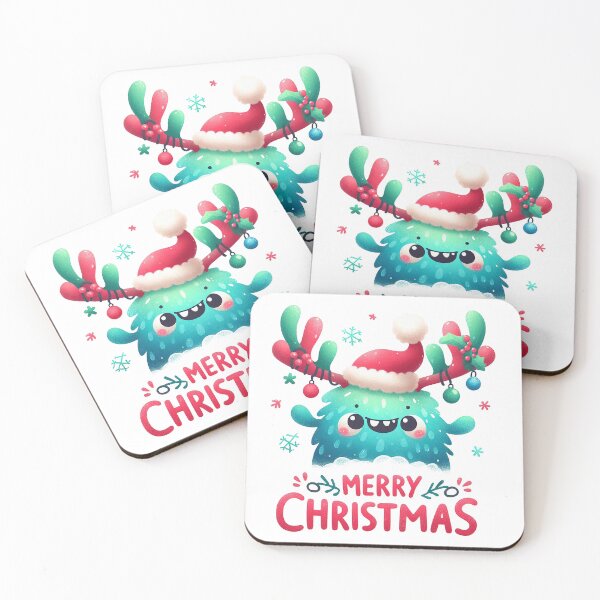 Item preview, Fluffy cute Merry Christmas designed and sold by lliiaa1111.