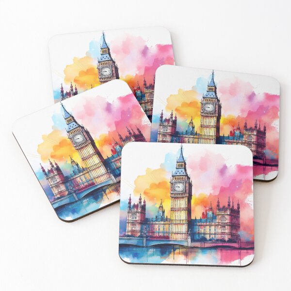 Item preview, Vibrant Big Ben with Colourful Splash Design designed and sold by RaiyaTees.