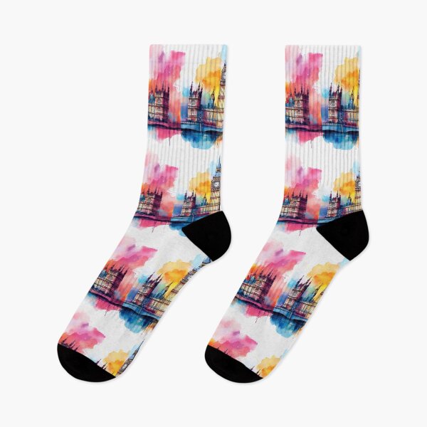 Item preview, Vibrant Big Ben with Colourful Splash Design designed and sold by RaiyaTees.