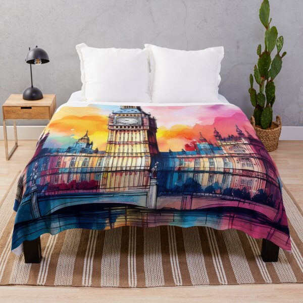Item preview, Vibrant Big Ben with Colourful Splash Design designed and sold by RaiyaTees.