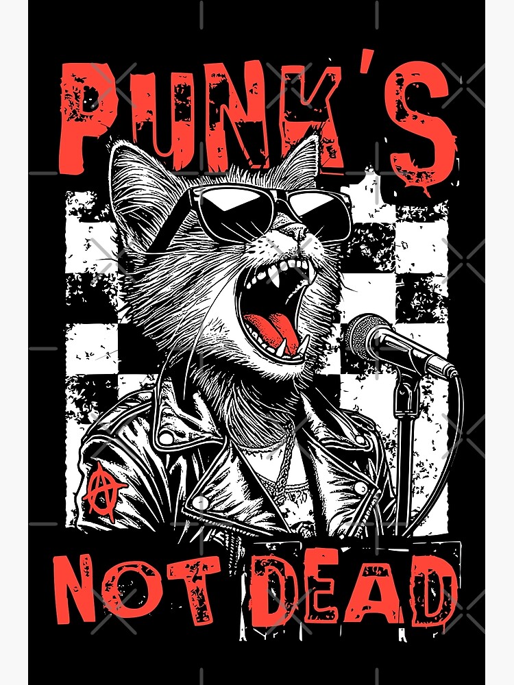 Punk Cat Rocker Funny Punk's Not Dead Singer Music Anarchy