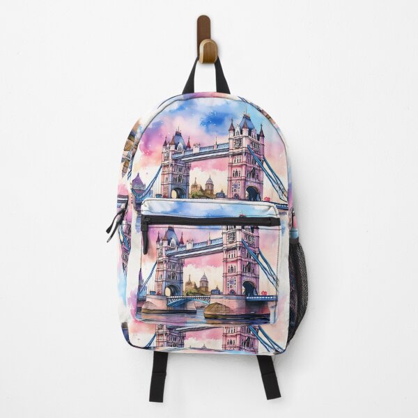 Item preview, Colourful Watercolour Tower Bridge London designed and sold by RaiyaTees.