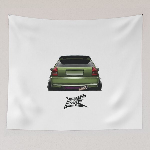 Item preview, rear of civic ek hatchback green  designed and sold by NaquashM.
