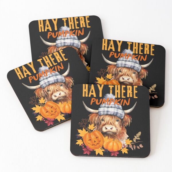 Item preview, Hay There Pumpkin Highlander cow Halloween Thanksgiving designed and sold by MilkyForest.
