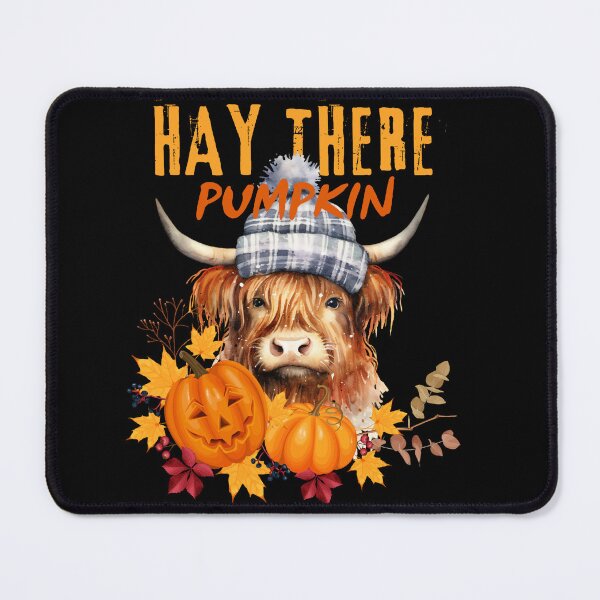Item preview, Hay There Pumpkin Highlander cow Halloween Thanksgiving designed and sold by MilkyForest.