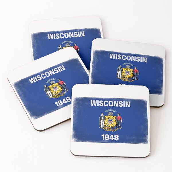 Item preview, Wisconsin - Flag of State designed and sold by Amazing States of America.