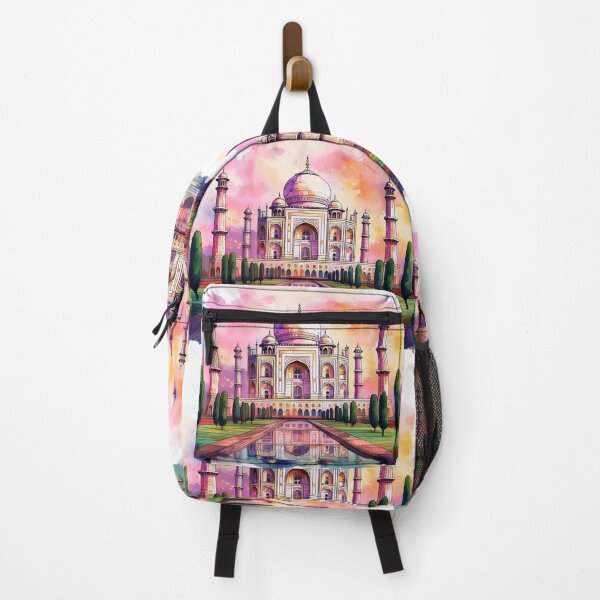 Artikelvorschau, Farbenfrohes Aquarell Taj Mahal – Indische Architekturkunst entworfen und verkauft von RaiyaTees.
