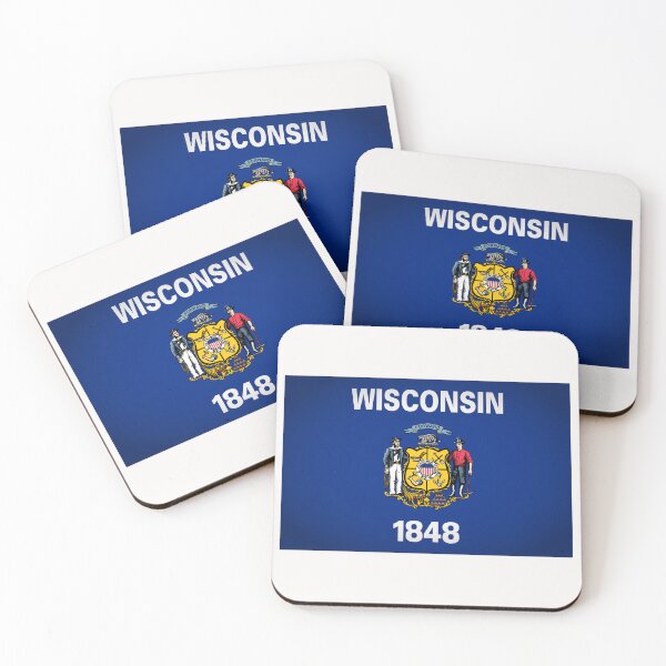 Item preview, Wisconsin - Flag of State designed and sold by Amazing States of America.