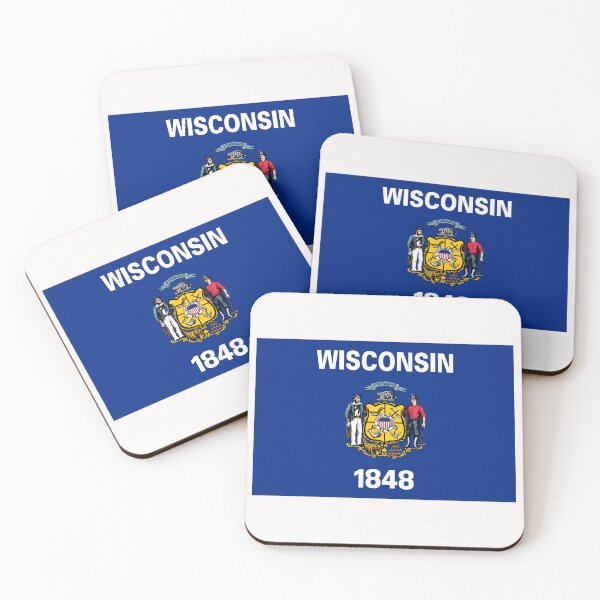 Item preview, Wisconsin - Flag of State designed and sold by Amazing States of America.