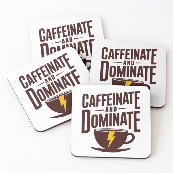 Item preview, Funny artwork for coffeelovers: Caffeinate and Dominate designed and sold by Davideus.