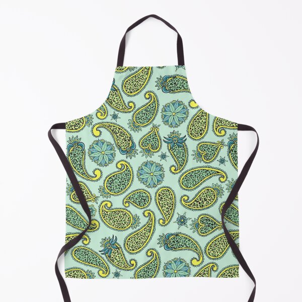 Item preview, Hand Drawn Yellow and Green Leopard Paisley Pattern designed and sold by schorrnuff.