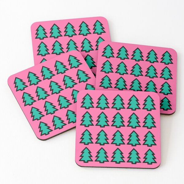 Item preview, Pink & Turquoise Forest Pine Tree Pattern designed and sold by tonymagnerart.