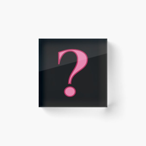 Aperçu de l'œuvre Symbole de point d'interrogation rose créée et vendue par Jeallan Designs.
