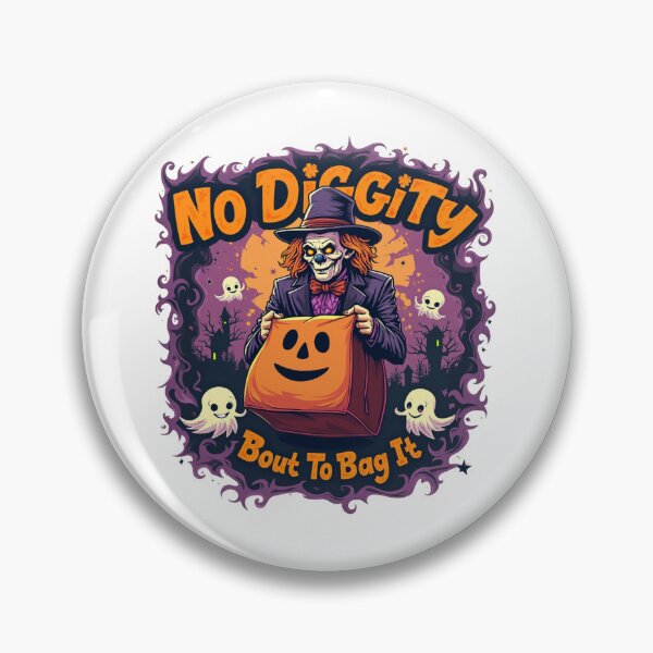 Item preview, No Diggity Bout To Bag It Funny Halloween Design  designed and sold by UniqueDuoDesign.