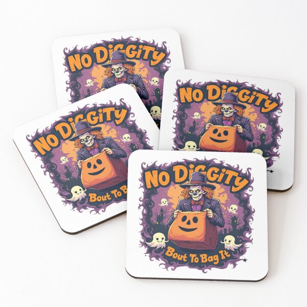 Item preview, No Diggity Bout To Bag It Funny Halloween Design  designed and sold by UniqueDuoDesign.