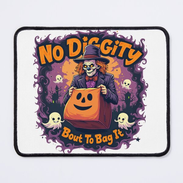 Item preview, No Diggity Bout To Bag It Funny Halloween Design designed and sold by UniqueDuoDesign.