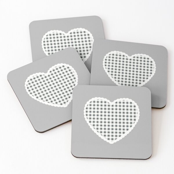 Item preview, Black Gingham Heart with white lace design designed and sold by Eclectic-aww.