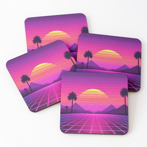 Item preview, Retro 80s Neon Sunset with Palm Trees designed and sold by Have Mercy.