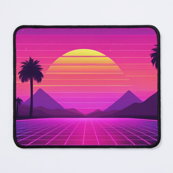 Item preview, Retro 80s Neon Sunset with Palm Trees designed and sold by Have Mercy.
