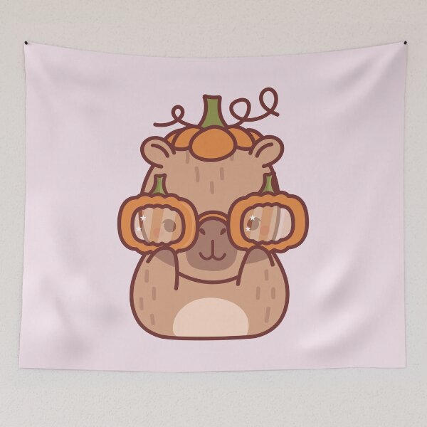 Item preview, Capybara dressed as pumpkin designed and sold by cuteart.
